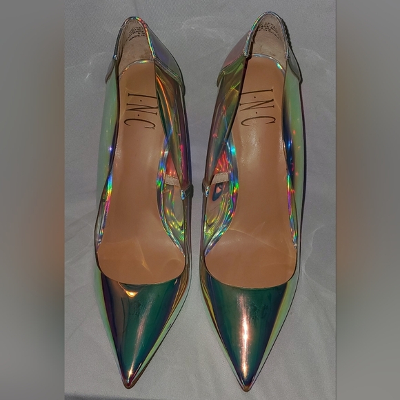 NWT INC International Concepts Lexxa Clear Vinyl Pumps gasoline vinyl - Picture 3 of 7